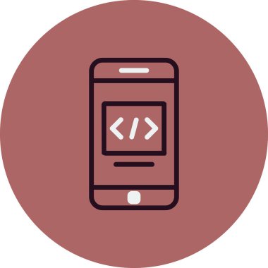 akıllı telefon, basit vektör illüstrasyon tasarımı