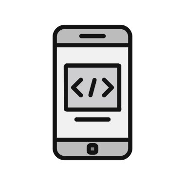 akıllı telefon, basit vektör illüstrasyon tasarımı