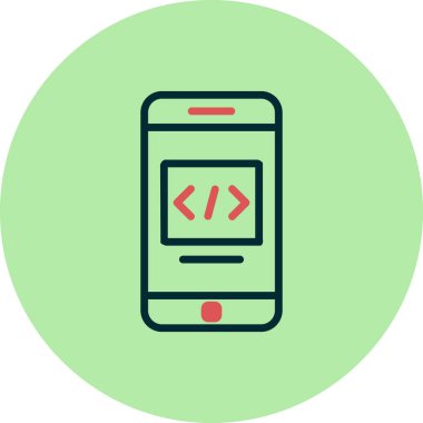 akıllı telefon, basit vektör illüstrasyon tasarımı