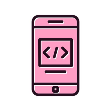 akıllı telefon, basit vektör illüstrasyon tasarımı