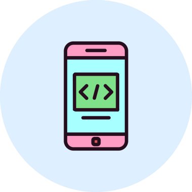 akıllı telefon, basit vektör illüstrasyon tasarımı