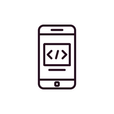 akıllı telefon, basit vektör illüstrasyon tasarımı