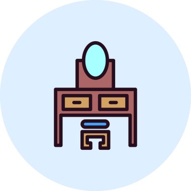 Masa. Web simgesi basit tasarım