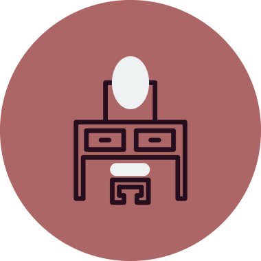 Masa. Web simgesi basit tasarım