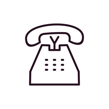 Beyaz arkaplanda telefon simgesi 