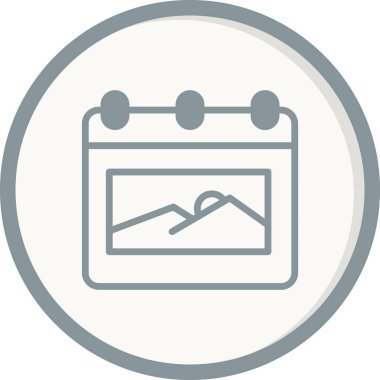 Takvim web simgesi, ajanda illüstrasyonu 
