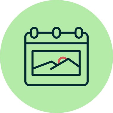 Takvim web simgesi, ajanda illüstrasyonu 