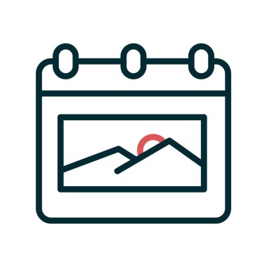 Takvim web simgesi, ajanda illüstrasyonu 