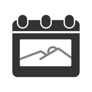 Takvim web simgesi, ajanda illüstrasyonu 