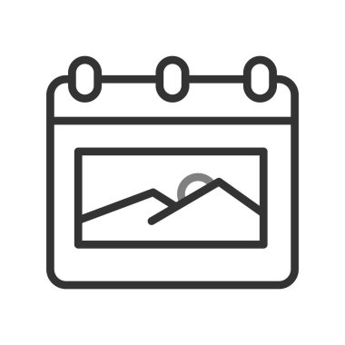 Takvim web simgesi, ajanda illüstrasyonu 