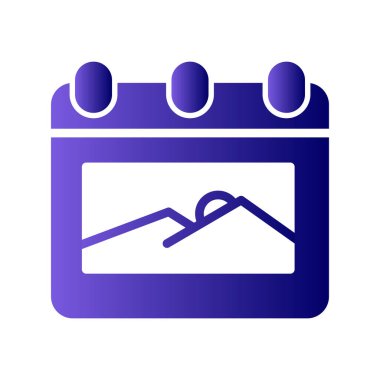 Takvim web simgesi, ajanda illüstrasyonu 