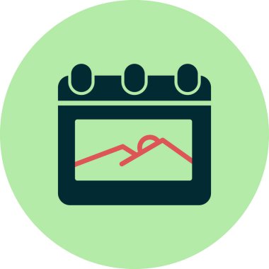Takvim web simgesi, ajanda illüstrasyonu 