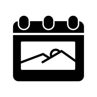 Takvim web simgesi, ajanda illüstrasyonu 