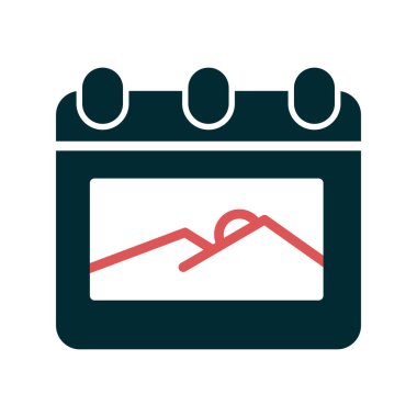 Takvim web simgesi, ajanda illüstrasyonu 