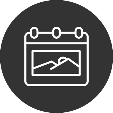 Takvim web simgesi, ajanda illüstrasyonu 