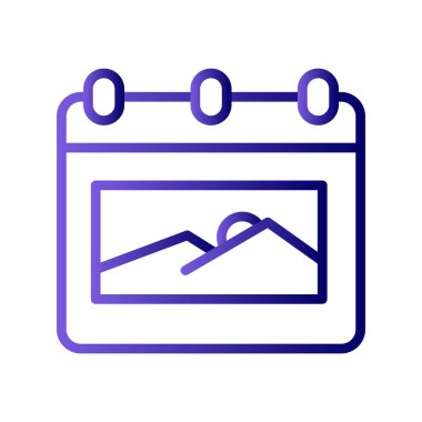 Takvim web simgesi, ajanda illüstrasyonu 