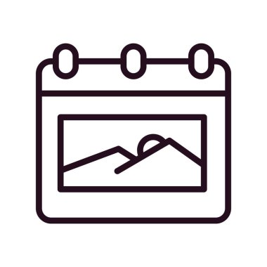 Takvim web simgesi, ajanda illüstrasyonu 