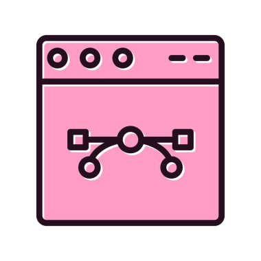 Web tarayıcı, basit vektör illüstrasyon tasarımı