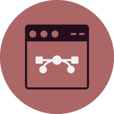 Web tarayıcı, basit vektör illüstrasyon tasarımı