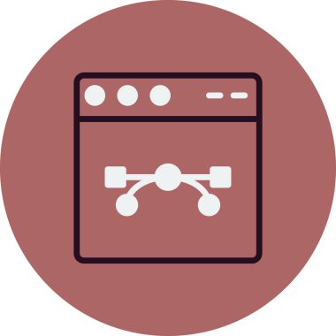 Web tarayıcı, basit vektör illüstrasyon tasarımı