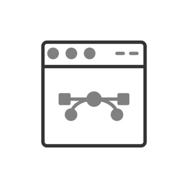 Web tarayıcı, basit vektör illüstrasyon tasarımı