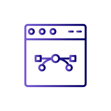 Web tarayıcı, basit vektör illüstrasyon tasarımı