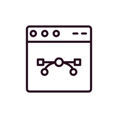 Web tarayıcı, basit vektör illüstrasyon tasarımı