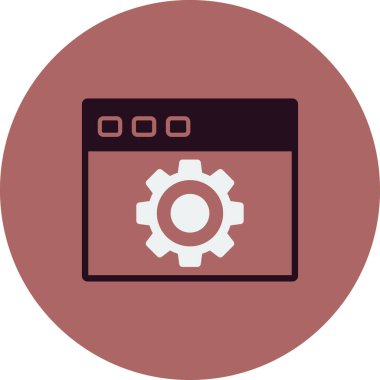 Basit web arayüzü simgesi, vektör illüstrasyonu