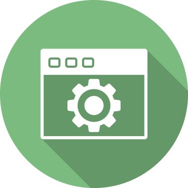 Basit web arayüzü simgesi, vektör illüstrasyonu