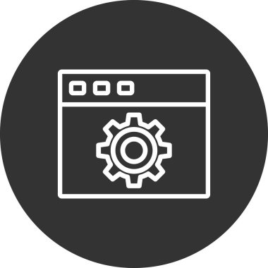 Basit web arayüzü simgesi, vektör illüstrasyonu