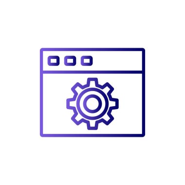 Basit web arayüzü simgesi, vektör illüstrasyonu