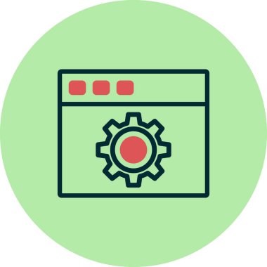 Basit web arayüzü simgesi, vektör illüstrasyonu