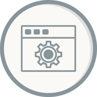 Basit web arayüzü simgesi, vektör illüstrasyonu