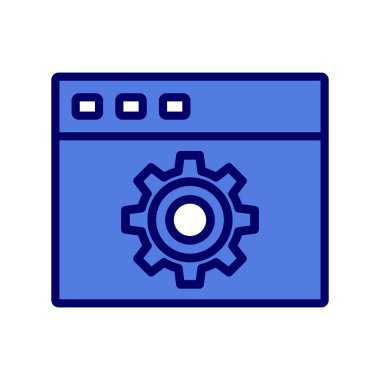 Basit web arayüzü simgesi, vektör illüstrasyonu