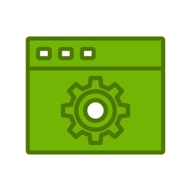 Basit web arayüzü simgesi, vektör illüstrasyonu