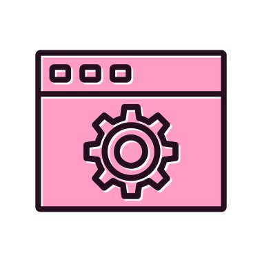 Basit web arayüzü simgesi, vektör illüstrasyonu