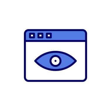 Basit web arayüzü simgesi, vektör illüstrasyonu