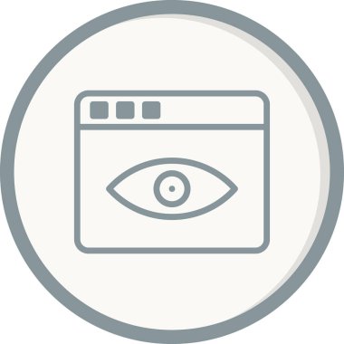 Basit web arayüzü simgesi, vektör illüstrasyonu