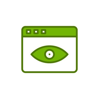 Basit web arayüzü simgesi, vektör illüstrasyonu