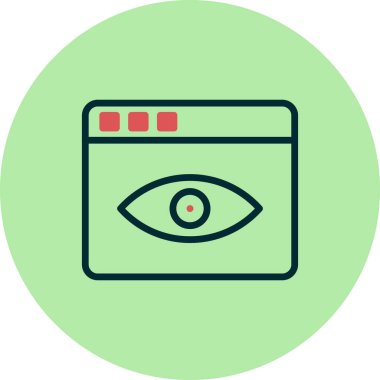 Basit web arayüzü simgesi, vektör illüstrasyonu