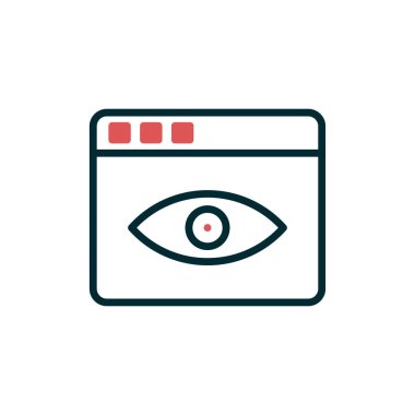 Basit web arayüzü simgesi, vektör illüstrasyonu