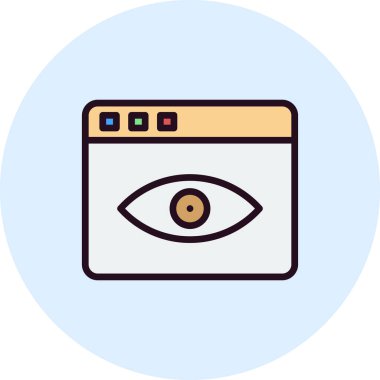 Basit web arayüzü simgesi, vektör illüstrasyonu