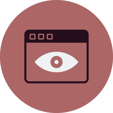 Basit web arayüzü simgesi, vektör illüstrasyonu