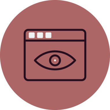 Basit web arayüzü simgesi, vektör illüstrasyonu