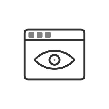 Basit web arayüzü simgesi, vektör illüstrasyonu