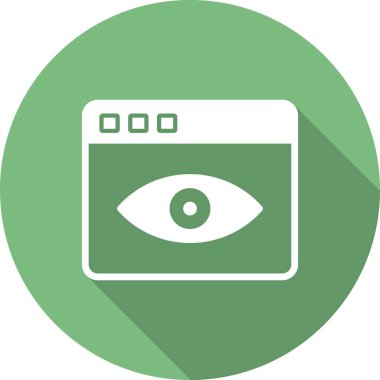 Basit web arayüzü simgesi, vektör illüstrasyonu