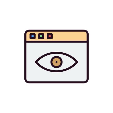 Basit web arayüzü simgesi, vektör illüstrasyonu