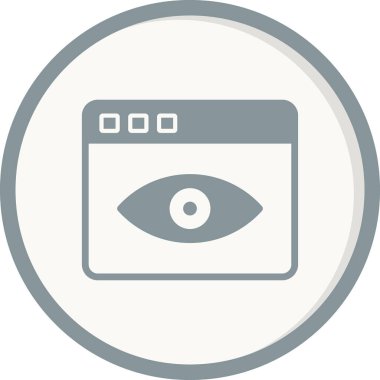 Basit web arayüzü simgesi, vektör illüstrasyonu