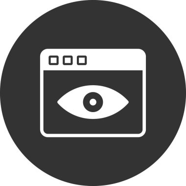 Basit web arayüzü simgesi, vektör illüstrasyonu