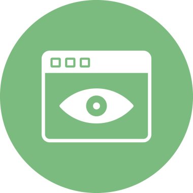 Basit web arayüzü simgesi, vektör illüstrasyonu